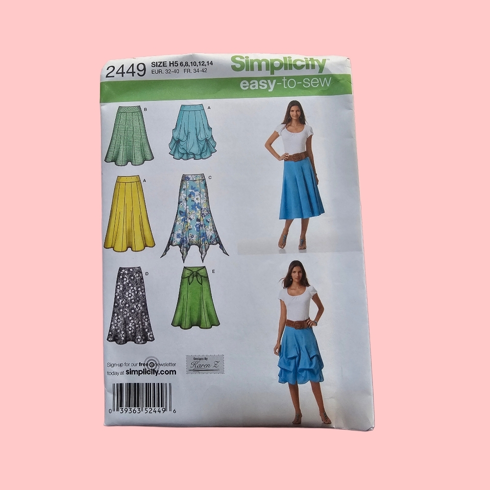 Uncut Simplicity Pattern 2449